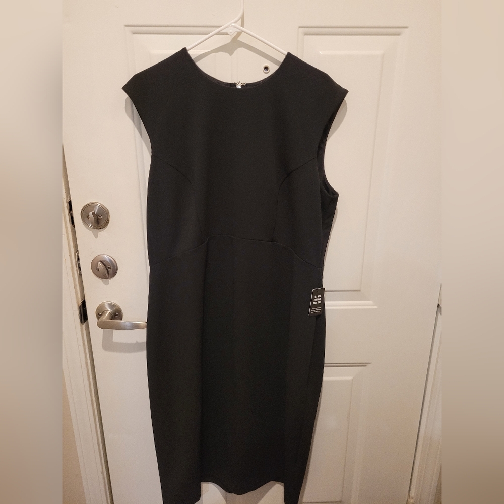 NWT Express Classic Black Midi Dress.